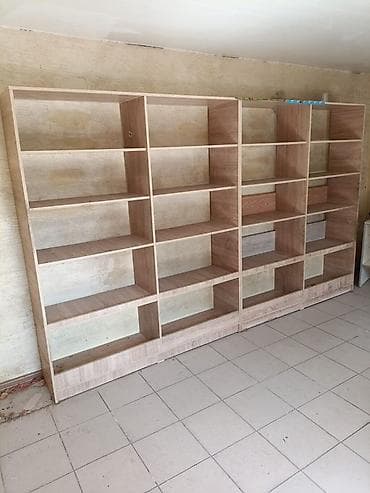 Стеллажи торговые из ЛДСП (комплект из 3 секций) - Материал: ЛДСП