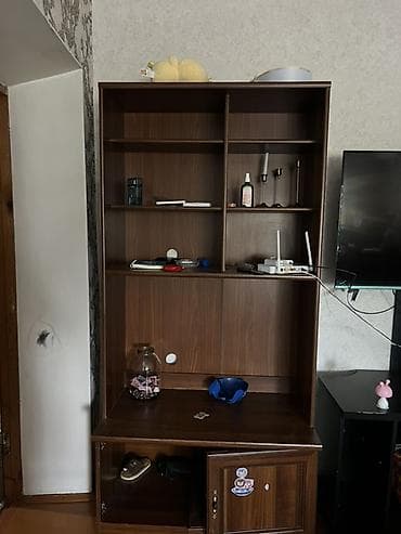 мебель подставка под телевизор: Гарнитур для зала, Шкаф, ДСП, цвет - Коричневый — 1