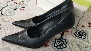 купить зимнюю мужскую обувь в бишкеке: Классические женские лодочки на высоком шпильке. - Цвет: черный - — 2