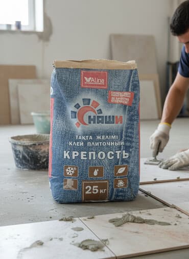 СИП-панели: Клей плиточный «Крепость» от производителя «Наши» в мешке 25 кг — 1