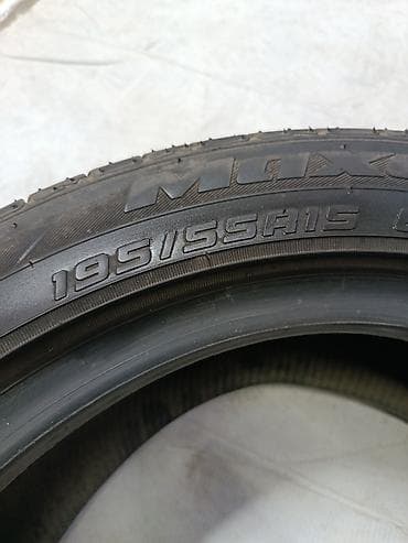 подушка матор: Шины 195 / 55 / R 15, Лето, Б/у, 1 шт, Легковые, Япония, Maxxis — 2