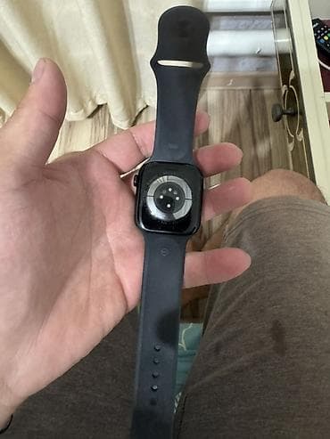 aplle watch 9: Смарт‑часы Apple Watch (корпус прямоугольный, черный/темный, ремешок — 2