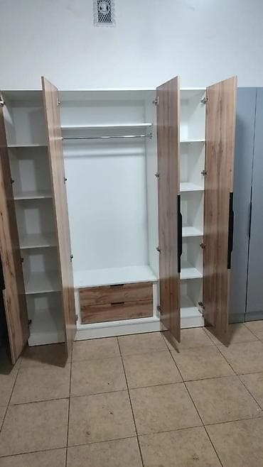 Шкафтар: Шифоньерлер, кийидер үчүн шкафтар, Түз, ЛДСП — 9