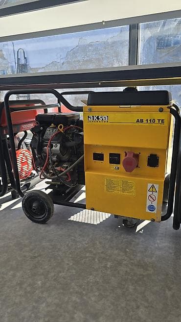 Бензиновый генератор Aksa AB 110 TE на раме с колесами