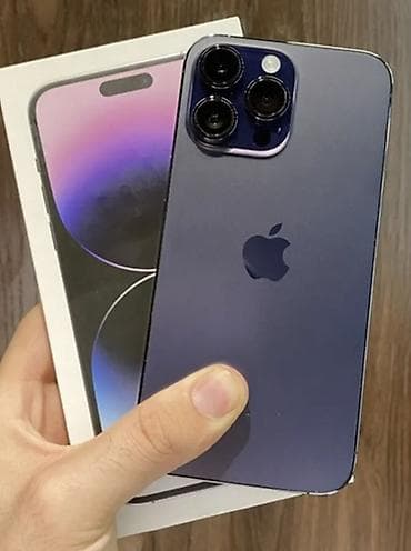 iphone ipad: IPhone 14 Pro Max, Б/у, 256 ГБ, Deep Purple, Коробка, 77 % — 1