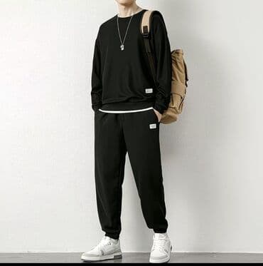 муж спартивка: Мужской спортивный костюм, Все размеры, Новый, цвет - Черный, Платная доставка — 4