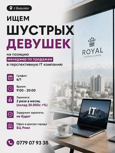 it hub: Требуется Менеджер по продажам, График: Шестидневка, Полный рабочий день, % от продаж — 1