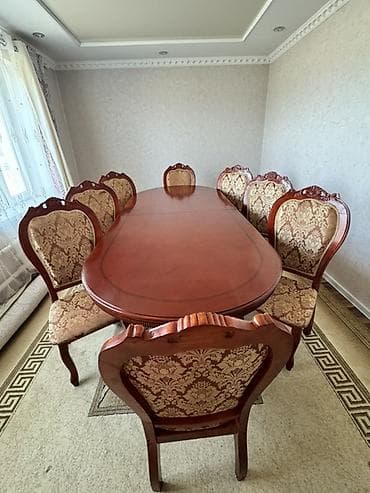 small table: Стол и стул для зала, Б/у, цвет - Коричневый — 2