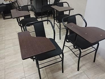 Офис столдору: Кеңсе үчүн үстөл, Жөндөлбөй турган, түсү - Күрөң, Бурчтуу, ЛДСП — 3