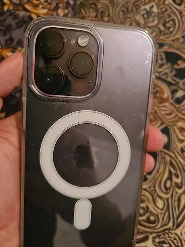 15 pro ma: IPhone 14 Pro Max, Б/у, 256 ГБ, Черный, Чехол, 83 % — 2