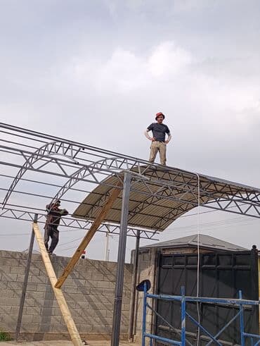 навесы из дерева: Навес, Арочный, Металл, Профнастил, Установка — 6