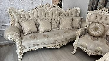 Үй жана бакча: Зал үчүн гарнитур, Журнал үстөлү, Отургуч, Кресло — 6