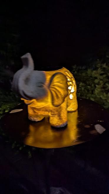 бумажные фонари: Садовый светильник-скульптура «Слон» - Декоративный фигуративный — 1