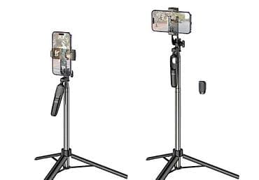 палки: Монопод HOCO K19 Soul live broadcast holder (Black) - Универсальный — 4