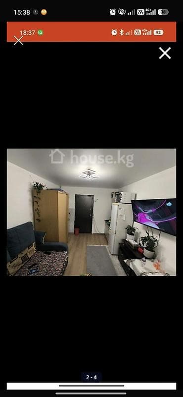 osh flat: 1 комната, 16 м², Космос Гостиничный тип, 2 этаж — 1