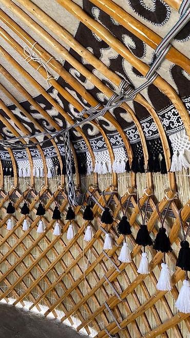 модульный коврик: Юрта традиционного типа - Каркас: деревянный, круглая форма — 4