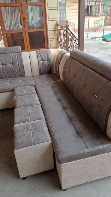 диван 3 в 1: Комплект мягкой мебели, цвет - Серый — 10