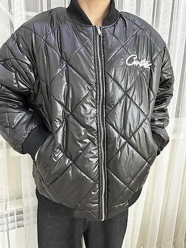 cactus jack: Куртка-бомбер Corteiz - Цвет: чёрный, глянец - Стёжка: ромбы - — 5