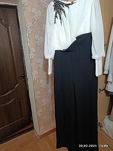 Үлпөт көйнөктөрү жана аксессуарлар: Кече көйнөгү, Классикалык, Узун модель, Жибек, Жеңдери менен, Таштар, XL — 3