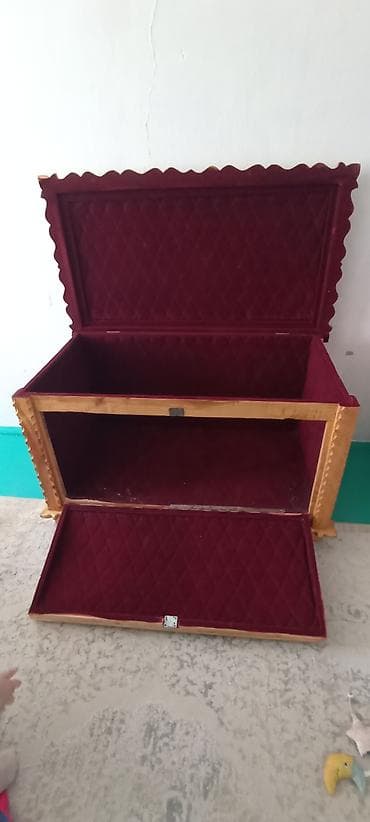 ручки контейнера: Сундук, Для белья, Дерево, цвет - Коричневый — 5