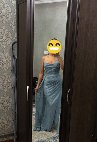 вечерние платья для полных женщин из шифона: Вечернее платье, Длинная модель, Без рукавов, M, L — 4