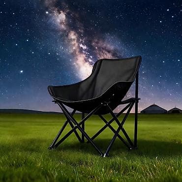 small table: Походный складной стул, Другой материал, цвет - Черный — 1