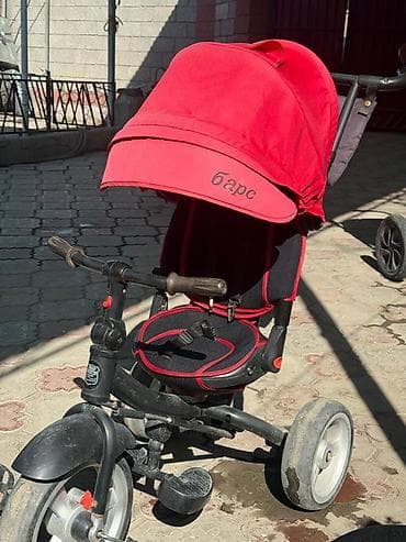 bid e2: Б/у трёхколёсный детский велосипед-трансформер «Барс» с родительской — 2