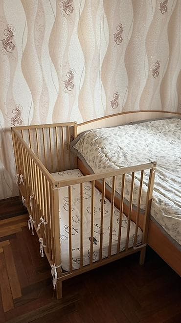 ике: Детская кроватка-манеж Икея из натурального дерева. Оригинал. Подходит — 1