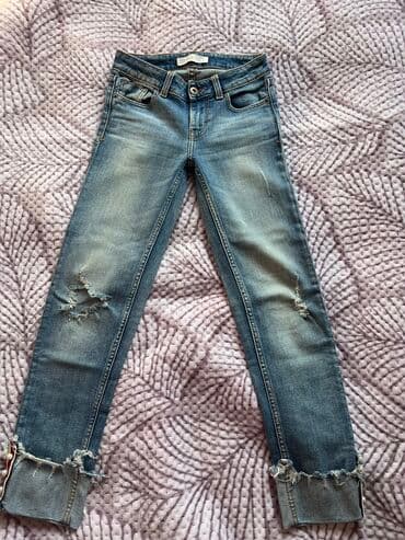 джинсы на девочку: Джинсы, Прямые, Zara, Средняя талия, S — 2