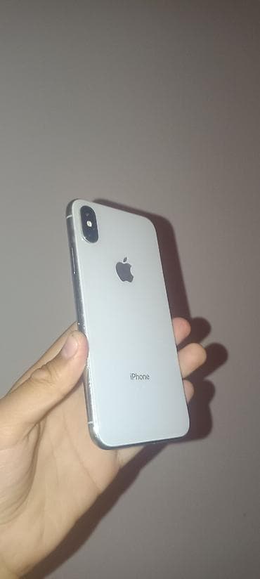 micro sd 256: IPhone X, Б/у, Серебристый — 1