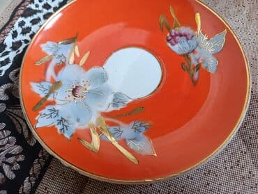 старые посуды: Продается 1. тарелка фарфор от набора Мальва 19 см Барановка СССР — 2