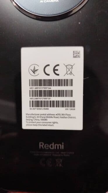 ми 10 с: Redmi, Redmi A3, Жаңы, 128 ГБ, түсү - Кара, 2 SIM — 2