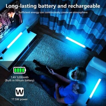 кольцевая лампа для видео: Осветитель светодиодный RGB Light Stick для фотосъемки с регулируемой — 6