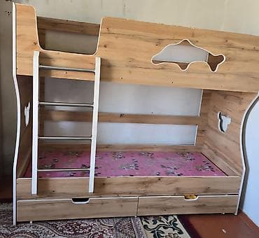 hot wheels игрушки: Детская двухъярусная кровать с ящиками и лестницей - Формат — 1