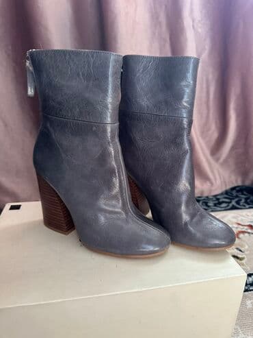 женская модельная обувь больших размеров: Ботинки, 35, Zara, Б/у, цвет - Серый — 2