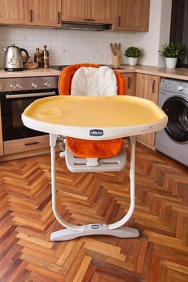 люлька чико: Стульчик для кормления, Chicco, Пластик, Другой вид, цвет - Оранжевый — 3