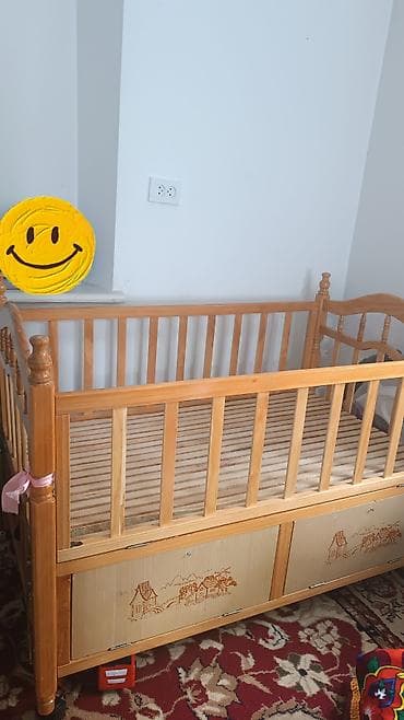 манеж деревянный детский: Детская деревянная кроватка-манеж - Материал: натуральное дерево — 1