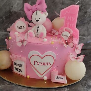 подарок девушке на день рождения: Детский торт, украшенный разноцветными леденцами, фигурками персонажей — 2