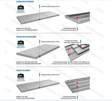 купить стеллаж металлический: Стеллаж MS STANDART 2000х1000х300 (5 полок) Предназначен для хранения — 5