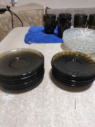 luminarc набор посуды: Тарелки десертные Luminark 6 шт поменьше 11 штук побольше за все 900 — 1