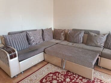 удобный диван: Угловой диван, C подушками, Трёхместный и более — 3