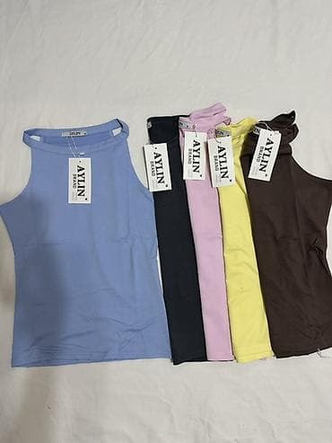 Топ без рукавов Aylin Brand - Фасон: приталенный топ с высоким