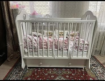 doona x: Детская кроватка с маятниковым механизмом - Цвет: белый, торцы с — 1