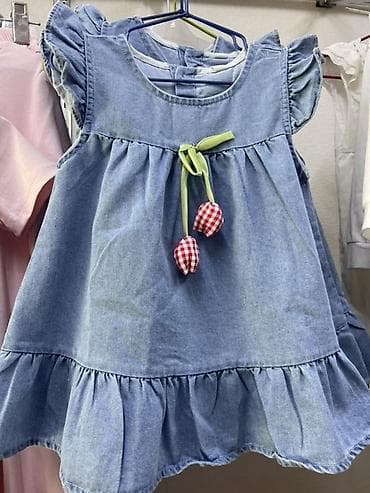 Детское платье, цвет - Голубой