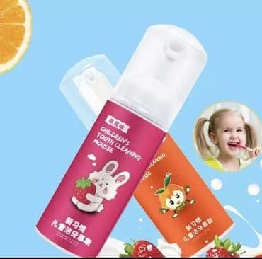 детская зубная щётка: Нажмите на дозатор 2-3 раза, нанесите пенку на зубную щетку и — 1