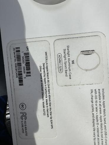 hoco ds40: Apple Watch SE (2‑го поколения), модель A2722 - Корпус: алюминий, цвет — 2