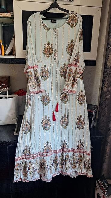 Вечернее платье, Длинная модель, С рукавами, 4XL — 4