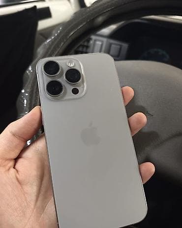 Техника жана электроника: IPhone 15 Pro, Колдонулган, 256 ГБ, Natural Titanium, Заряддоочу түзүлүш, Кабель, Куту, 90 % — 1