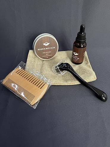 кофейный скраб: Набор для ухода за бородой и усами Состав набора: - Масло для бороды — 1