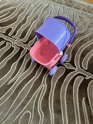 1)Игровая коляска: - Материал: лёгкий прочный пластик - Цвет: розовый at lalafo.kg 1)Игровая коляска: - Материал: лёгкий прочный пластик - Цвет: розовый